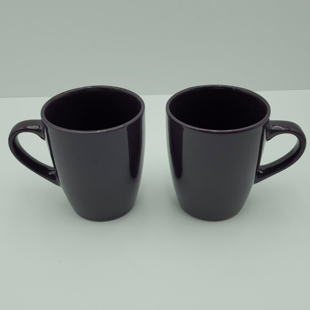 Mulberry Home Collection Purple Mugs Plum Lilac Violet Coffee Mugs
